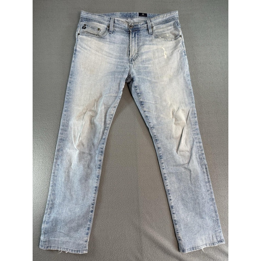 AG Adriano Goldschmied The Everett Jeans Mens 32x33 Blue Slim Straight Denim